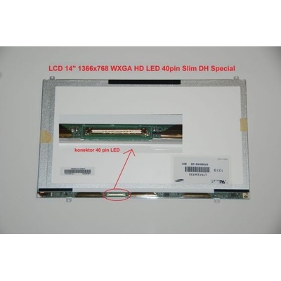 LTN140AT21-002 LCD 14" 1366x768 WXGA HD LED 40pin Slim DH Special matný povrch