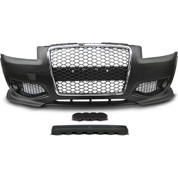 Предна броня за Audi A3 8P (2005-2008) - RS Дизайн с хром решетка (BUMPA38PRSC)