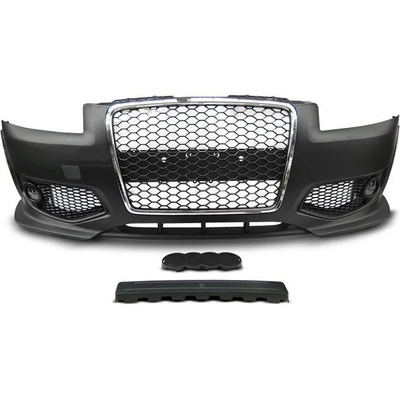 Предна броня за Audi A3 8P (2005-2008) - RS Дизайн с хром решетка (BUMPA38PRSC)
