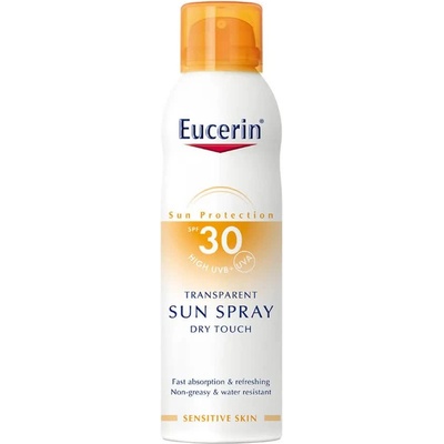 Eucerin Sun Spray Transparent Dry SPF30 200ml - White