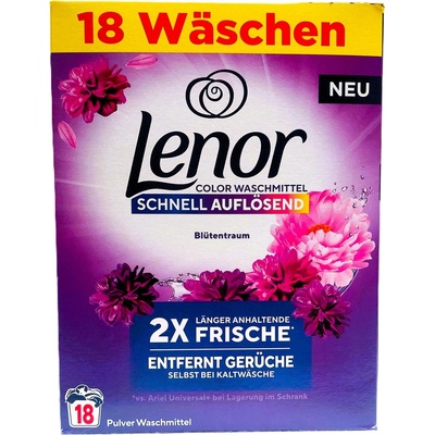 Lenor Color Amethyst Blütentraum prášek na praní 18 PD 990 g