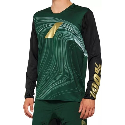 100% r-core x le pánsky s dlhým rukávom forest green