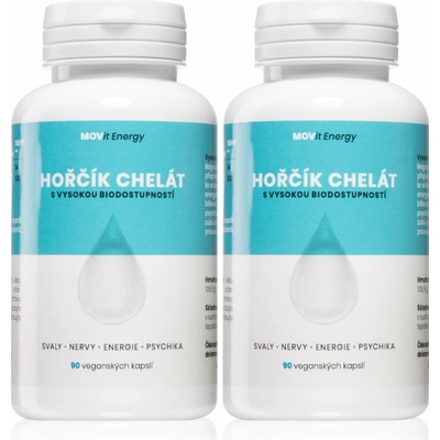MOVit Energy Hořčík B6 Chelát 100 mg 2 x 90 kapslí