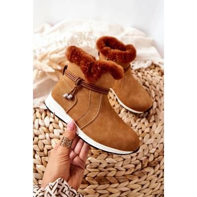 Big Star Shoes Detské topánky Snehové topánky Big Star biela hnedá