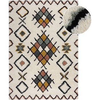 Flair Rugs Кремав ръчно изработен вълнен килим 160x230 cm Moroccan Midar - Flair Rugs (503119376329)