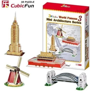 CubicFun 3D puzzle Miniarchitektura 3 - Proslulé památky 100 ks