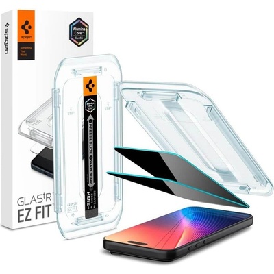 Spigen Затъмняващ Протектор за iPhone 17 Pro Max, Spigen Privacy Glass tR EZ Fit 2бр. , Черен (AGL07908)