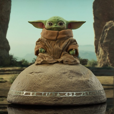 Diamond Star Wars The Mandalorian Milestones Seeing Stone Grogu 20cm