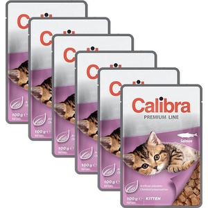 Calibra Котка Котенце парчета с сьомга в сос 6 x 100 г