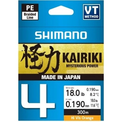 Shimano Kairiki Orange 4 300m 0.19mm 11,6 kg
