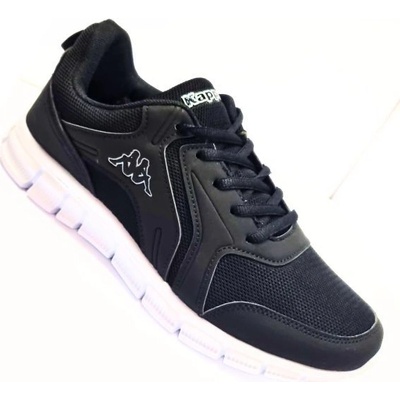 Kappa Štýlové Ultraľahké Pánske Tenisky 37157SW čierne logo silver