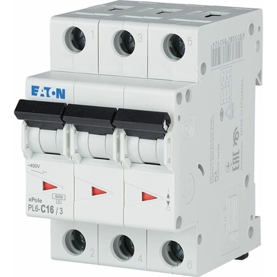 Eaton 6 kA C, 16 A, PL6-C16/3