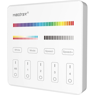 LED Solution Mi-Light RF Nástěnný dálkový ovladač pro RGB+CCT LED pásky, 4-kanálový B4