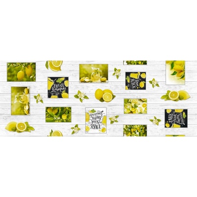 Sanem Plastik 6142 PVC ubrus Moderno citróny role Barva: žlutá role 20 m 140cm x2000cm