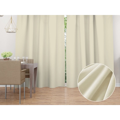 Biante Zamatový záves Velvet Prémium SVP-003 Smotanový - šírka 270 cm 270x200 cm