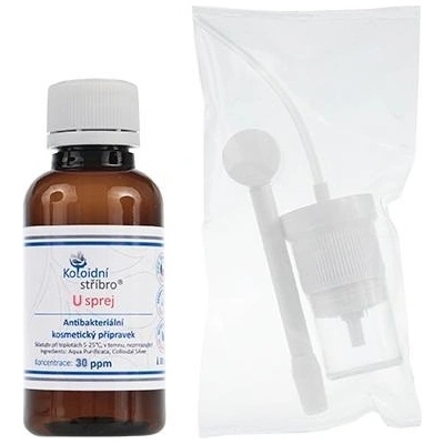 Koloidní stříbro sprej 30 ml 30 ppm ušní aplikátor