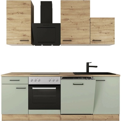 Flex-Well Kuchyňa CARA 220 cm/typ 9-rúra/var.doska/digestor/umývačka
