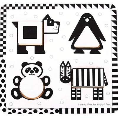 Bigjigs vkladacie puzzle čiernobiele tvary