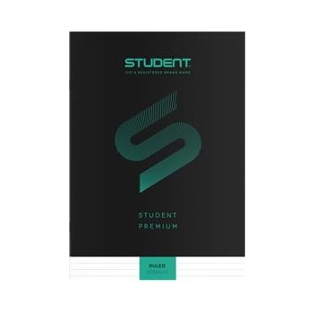 Image 1 of ICO Тетрадка, с телбод, A4, правила, 32 листа, ICO "Student Premium", "81-32", черна 7500107005 (7500107005)