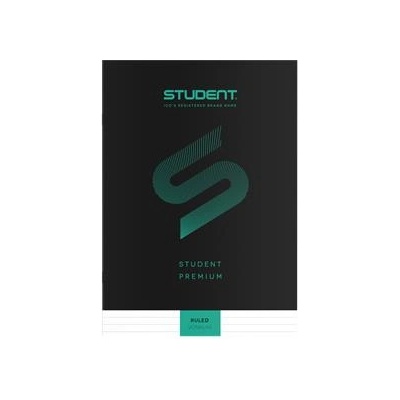 ICO Тетрадка, с телбод, A4, правила, 32 листа, ICO "Student Premium", "81-32", черна 7500107005 (7500107005)
