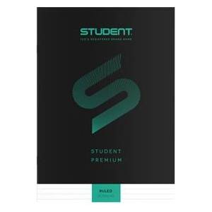 ICO Тетрадка, с телбод, A4, правила, 32 листа, ICO "Student Premium", "81-32", черна 7500107005 (7500107005)