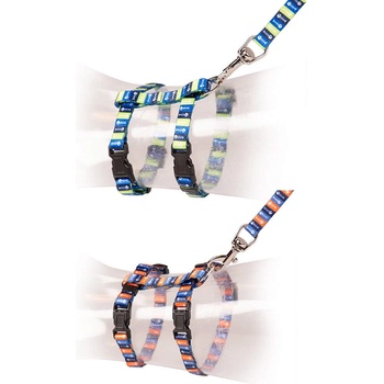 Duvo Plus Fish bones - Регулируем нагръдник 15-25 см. с повод 125 см. за котки