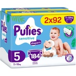 pufies Бебешки пелени Pufies Sensitive - Junior, размер 5, 184 брой, 11-16 kg, Mega Pack 2 (54000234) - baby