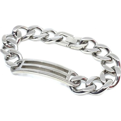Jan Kos jewellery náramek z chirurgické oceli typu pancer 12110997