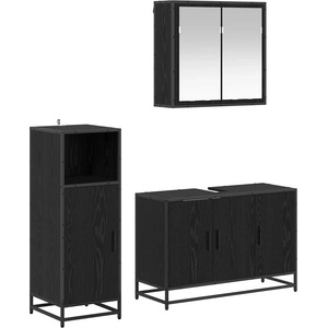 vidaXL Комплект мебели за баня 3 бр. Черния дъб 90 x 33 x 60 см (3402401)