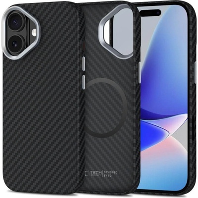 Tech-Protect Magsafe Калъф за iPhone 17, Tech-Protect ION Carbon Case, Черен (5906302330331)