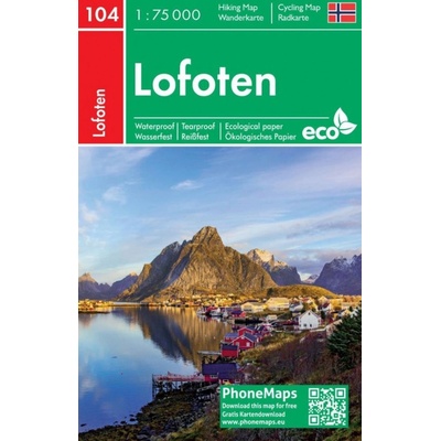 PhoneMaps 104 Lofoten 1:75 000 / Turistická mapa