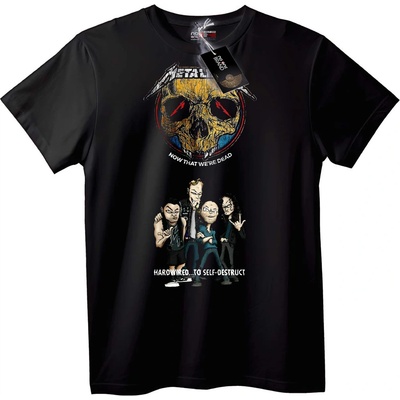 NOONEBRAND Тениска Metallica Hardwired - M, White