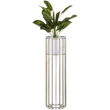 Image 1 of HowHomely Метална саксия LOFT 70x20 см златист/бял (DD0464)