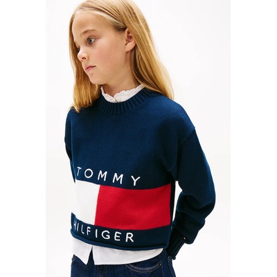 Tommy Hilfiger Детски памучен пуловер Tommy Hilfiger (KG0KG08922.116.122.PPY2)