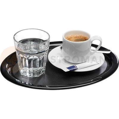 APS Tác černý na servírování kávy 285x215x15 mm melamin 84253