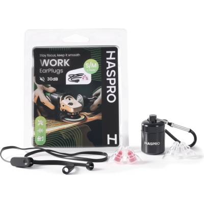 Haspro Work Universal špunty do uší se šňůrkou (S/M), SNR: 30 dB, přepravní pouzdro