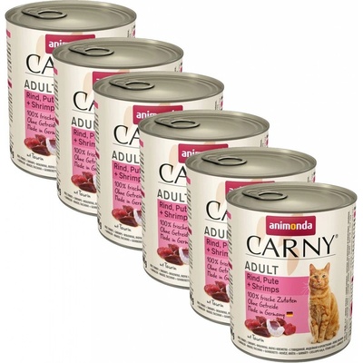 Animonda Carny Adult hovädzie morčacie & krevety 6 x 800 g