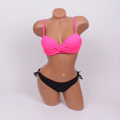 Дамски бански в розово и черно