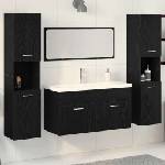 vidaXL Комплект мебели за баня 4 бр. Черния дъб 30 x 30 x 130 см (3334379)