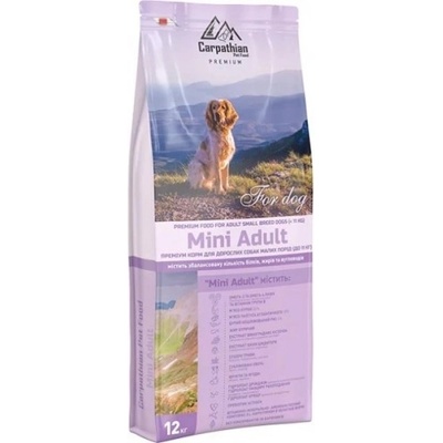 Carpathian Pet Food Carpathian Premium Dog Mini Adult - суха храна за пораснали кучета от мини породи с пилешко месо, 12 кг - Украйна