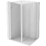 Mexen Mist L асиметрична петстенна душ кабина с отваряща се врата 100 x 80 см, (8A8L-100-080-20-00)