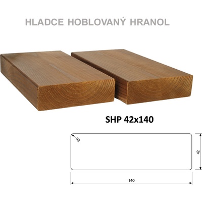 Hladce hoblovaný hranol SHP 42x140 mm Objednat délku: 3000mm