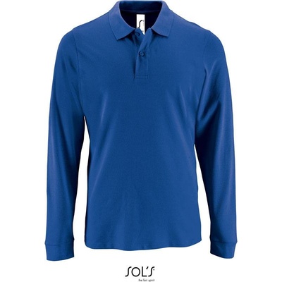 Sol's Perfect LSL Men pánske polo s dlhým rukávom modré royal