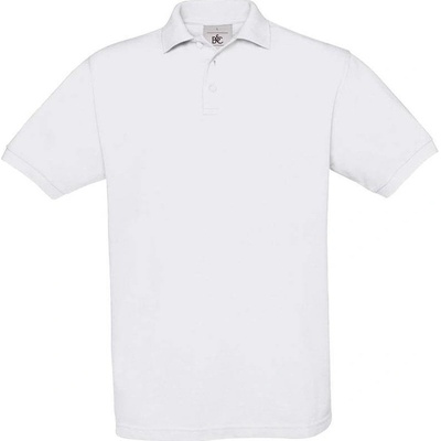 B&C Safran Piqué polo tričko biele