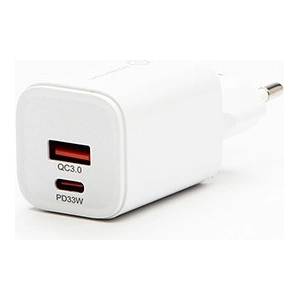 Powerton ENERGY VOLTIX Мрежов адаптер 33W, 2 порта, USB-C, USB-A, 33W GaN зарядно устройство (WPCHA33W1)