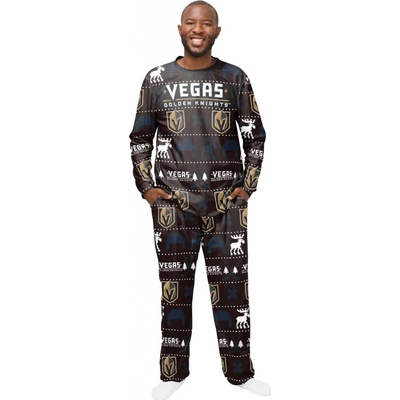 Foco Vegas Golden Knights Ugly Holiday pánské pyžamo dlouhé vícebarevné