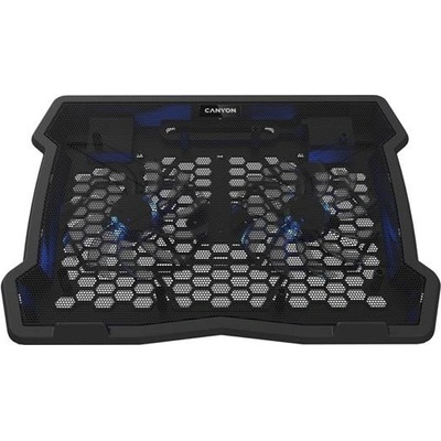 Canyon CNE-HNS03 chladiaci podstavec s 2 ventilátormi pre notebook 10´´ - 15.6", LED podsvietenie, čierny