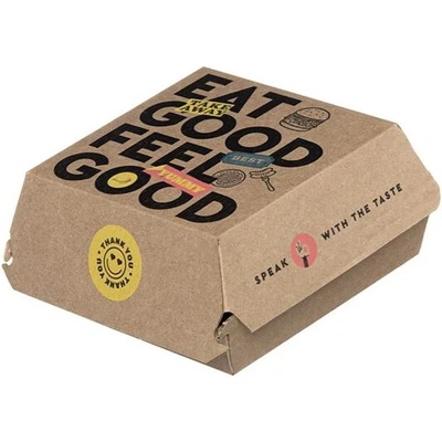 Intertan SA Burger box na hamburger kraft 13 x 12,9 x 7,5 cm