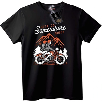 NOONEBRAND Тениска Да Отидем Някъде Тихо - XL, White