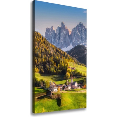 Vertikálny foto obraz na plátne Mestečko v horách 50x100 cm
